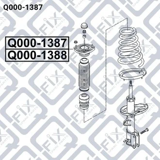 КРЕПЛЕНИЕ АМОРТ ЗАДН L HYUNDAI TUCSON 2004-2010/KIA SPORTAGE III 04.04- Q-fix Q000-1387