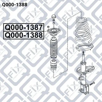 КРЕПЛЕНИЕ АМОРТ ЗАДН R HYUNDAI TUCSON 2004-2010/KIA SPORTAGE III 04.04- Q-fix Q000-1388