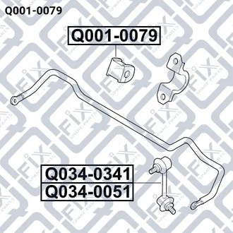 ВТУЛКА ЗАДНЕГО СТАБИЛИЗАТОРА Q-fix Q0010079