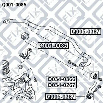 ВТУЛКА ЗАДНЕГО СТАБИЛИЗАТОРА Q-fix Q0010086