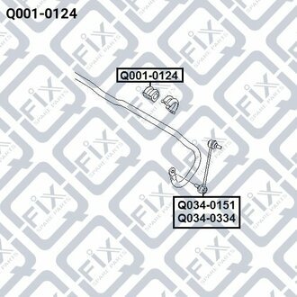 ВТУЛКА ПЕРЕДН СТАБ-РА D 20,5 KIA SOUL 2008-2013 Q-fix Q001-0124 (фото 1)