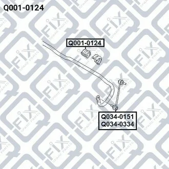 ВТУЛКА ПЕРЕДН СТАБ-РА D 20,5 KIA SOUL 2008-2013 Q-fix Q001-0124