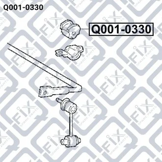 ВТУЛКА СТАБ-РА ЗАДН D 14 TOYOTA LEXUS GS 4.3 04.05-11.11 Q-fix Q001-0330