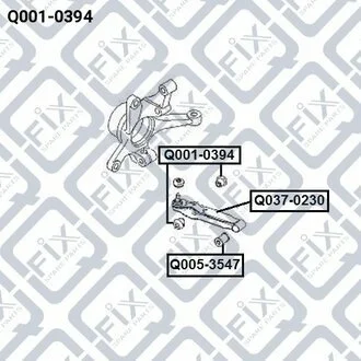 Втулка переднього стабілізатора Q-fix Q0010394