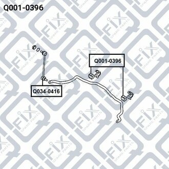 Втулка переднього стабілізатора Q-fix Q0010396