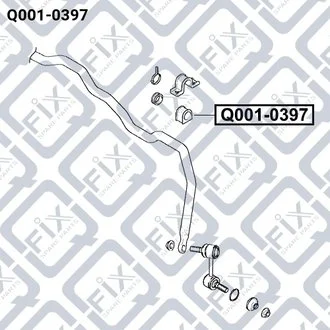 ВТУЛКА СТАБ-РА ПЕРЕДН D 30 HYUNDAI TRAJET 2000-2006 Q-fix Q001-0397