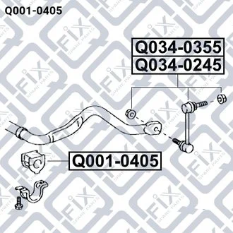 ВТУЛКА СТАБ-РА ПЕРЕДН D 29 TOYOTA FJ CRUISER GSJ15 2006- Q-fix Q001-0405
