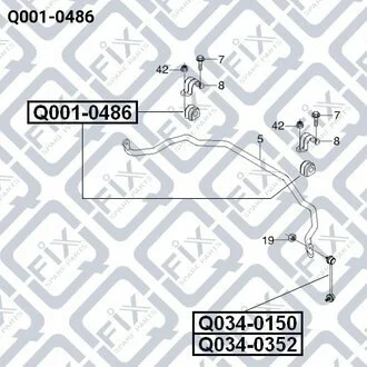 ВТУЛКА ПЕРЕДНЕГО СТАБИЛИЗАТОРА Q-fix Q0010486