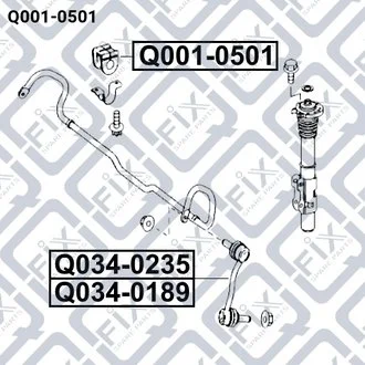 ВТУЛКА СТАБ-РА ПЕРЕДН MERCEDES BENZ SPRINTER 906 2 Q-fix Q0010501