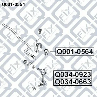 Втулка переднього стабілізатора Q-fix Q0010564