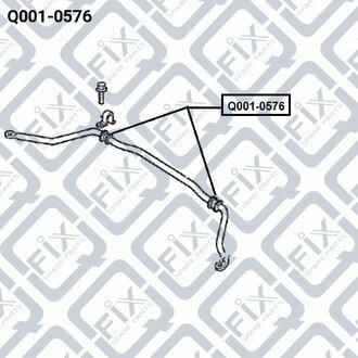 ВТУЛКА СТАБ-РА ПЕРЕДН D 17 KIA SEPHIA 2/SHUMA 98- Q-fix Q001-0576 (фото 1)