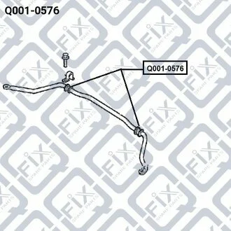 ВТУЛКА СТАБ-РА ПЕРЕДН D 17 KIA SEPHIA 2/SHUMA 98- Q-fix Q001-0576