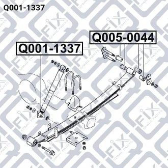 Втулка задній аморт MITSUBISHI L200 KA4T 2005-2015 Q-fix Q001-1337