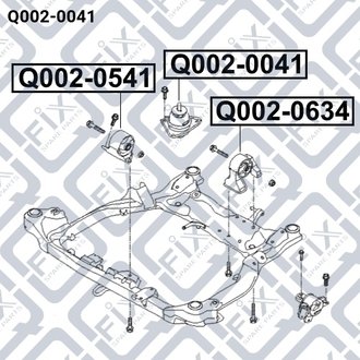 ПОДУШКА ДВИГАТЕЛЯ R (гидро) HYUNDAI ELANTRA (HD) 2006-2011/KIA CEED 2006-2012 Q-fix Q002-0041