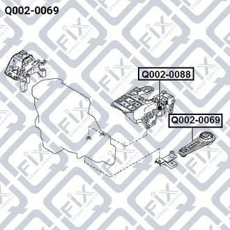 ПОДУШКА ДВИГАТЕЛЯ ЛЕВАЯ Q-fix Q0020069