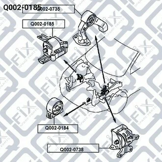 ПОДУШКА ДВИГУНА R MITSUBISHI OUTLANDER CW 2006-201 Q-fix Q0020185