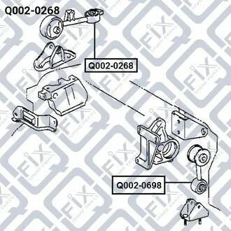 ПОДУШКА ДВИГУНА R TOYOTA CAMRY ACV3/MCV3 2001-2006 Q-fix Q0020268
