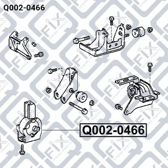 ПОДУШКА ДВИГАТЕЛЯ ПЕРЕДН TOYOTA RAV4 ACA20 2000-2005 Q-fix Q002-0466