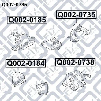 ПОДУШКА ДВИГУНА ЗАДН AT MITSUBISHI LANCER CY 2007- Q-fix Q0020735