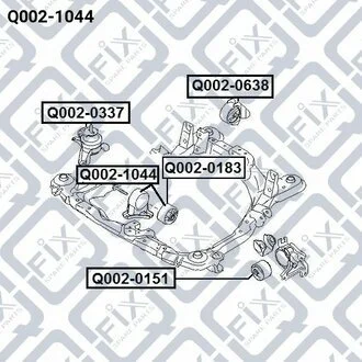 ПОДУШКА ДВИГУНА ПЕРЕДН HYUNDAI TUCSON 2004-2010 Q-fix Q002-1044 (фото 1)