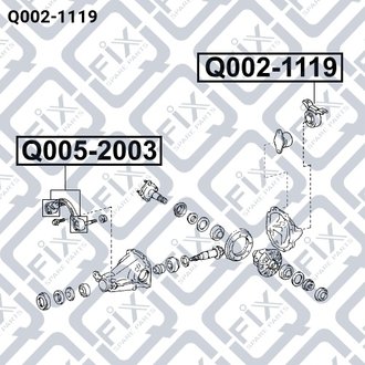 ПОДУШКА ЗАДНЬОГО ДИФЕРЕНЦІАЛА Q-fix Q0021119 (фото 1)