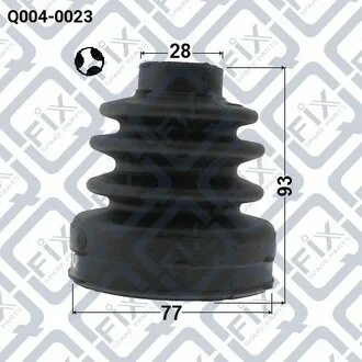 ПИЛЬНИК ШРУСА ВНУТР (с тришипом) FORD FOCUS II CB4 Q-fix Q0040023 (фото 1)