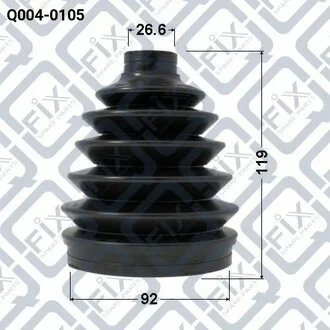 ПЫЛЬНИК ШРУСА НАРУЖН К-Т 92X119X26.6 MITSUBISHI PAJERO III/MONTERO V65W/V75W 2000-2006 Q-fix Q0040105