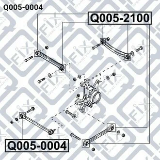 Сайлентблок задньої тяги A1663500053 MERCEDES Q-fix Q0050004