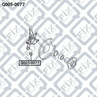 САЙЛЕНТБЛОК ЗАДНЕЙ ЦАПФЫ NISSAN X-TRAIL T30 2001-2013/BLUEBIRD/PRIMERA P12- Q-fix Q005-0077