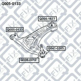 САЙЛЕНТБЛОК ПЕРЕДНІЙ ПЕРЕДНЬОГО ВАГАРУ Q-fix Q0050133