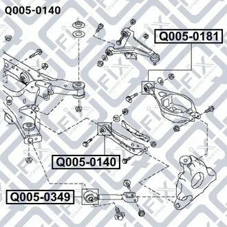 Сайлентблок заднього важеля Q-fix Q0050140