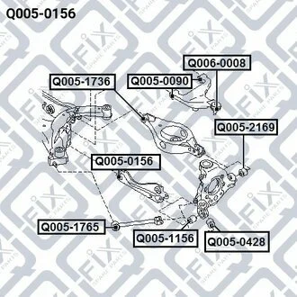 Сайлентблок задньої тяги 551A0CG010 NISSAN / INFINITI Q-fix Q0050156