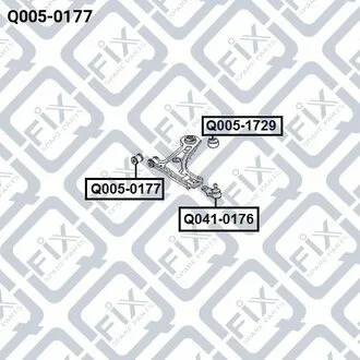 САЙЛЕНТБЛОК ПЕРЕД РЫЧАГА ПЕРЕД CHEVROLET LACETTI/TACUMA/REZZO Q-fix Q005-0177