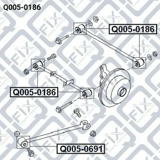 САЙЛЕНТБЛОК ЗАДН ПОПЕРЕЧНОЙ ТЯГИ NISSAN PRIMERA P11 1996-2001 Q-fix Q005-0186