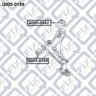 САЙЛЕНТБЛОК ПЕРЕДН ПЕРЕД РЫЧАГА HYUNDAI IX35/TUCSON 10MY 2009- Q-fix Q005-0189