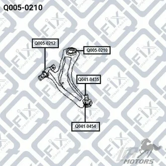 САЙЛЕНТБЛОК ЗАДН ПЕРЕДН РЫЧАГА NISSAN QASHQAI J10F 2006-2013 Q-fix Q005-0210