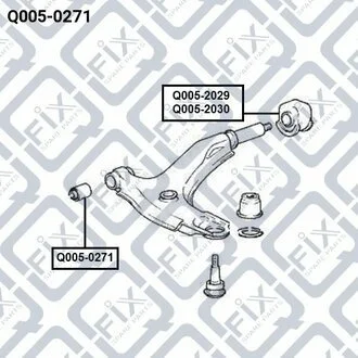 САЙЛЕНТБЛОК ПЕРЕДНЬ ПЕРЕД важеля HYUNDAI ACCENT/PONY/EXCEL 1994-1999/GEELY CK Q-fix Q0050271