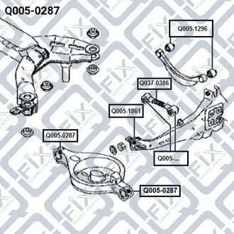 САЙЛЕНТБЛОК ЗАДН РЫЧАГА MAZDA 6 GG 2002-2007 Q-fix Q005-0287