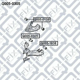 Сайлентблок нижнього переднього важеля 8970181650 ISUZU Q-fix Q0050305