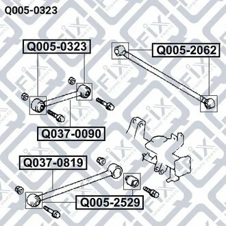САЙЛЕНТБЛОК ЗАДНЕГО ПРОДОЛЬНОГО РЫЧАГА Q-fix Q0050323