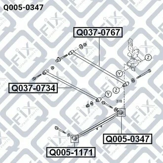 САЙЛЕНТБЛОК ЗАДН ПРОДОЛЬНОЙ ТЯГИ MAZDA 323 BJ 1998 Q-fix Q0050347