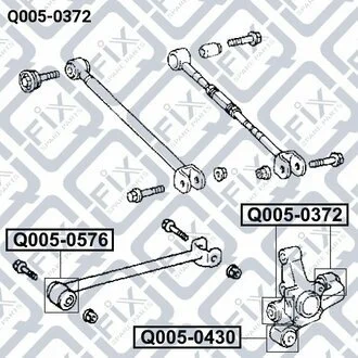 САЙЛЕНТБЛОК ЗАДН ЦАПФИ TOYOTA CAMRY ACV3/MCV3 2001 Q-fix Q0050372