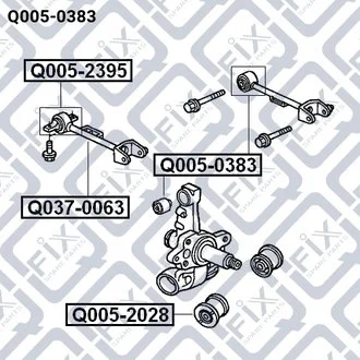 Сайлентблок заднього важеля Q-fix Q005-0383