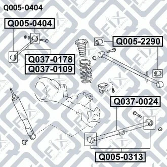 Сайлентблок задн. повздовжн. важіля Q-fix Q005-0404