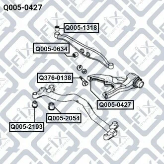 САЙЛЕНТБЛОК ЗАДН НИЖН ВАЖІЛЯ MITSUBISHI CHARIOT/SP Q-fix Q005-0427
