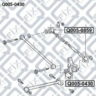 САЙЛЕНТБЛОК ЗАДН ЦАПФИ TOYOTA CAMRY ACV3/MCV3 2001 Q-fix Q0050430