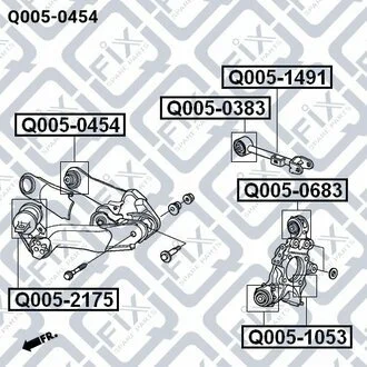 САЙЛЕНТБЛОК ЗАДН РЫЧАГА HONDA CR-V RE3/RE4 2007-2012 Q-fix Q0050454