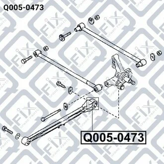 Сайлентблок заднього поздовжнього важеля (задній) Q-fix Q0050473