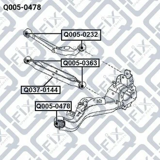 САЙЛЕНТБЛОК ЗАДН РЫЧАГА NISSAN QASHQAI J10E 2006-2013 Q-fix Q005-0478