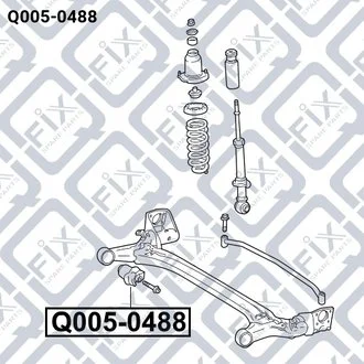 САЙЛЕНТБЛОК ЗАДН БАЛКИ TOYOTA COROLLA CE120/NZE120 Q-fix Q0050488